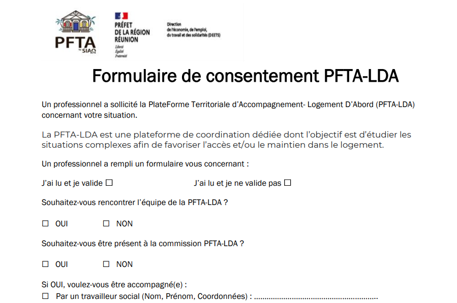 modèle du formulaire de consentement